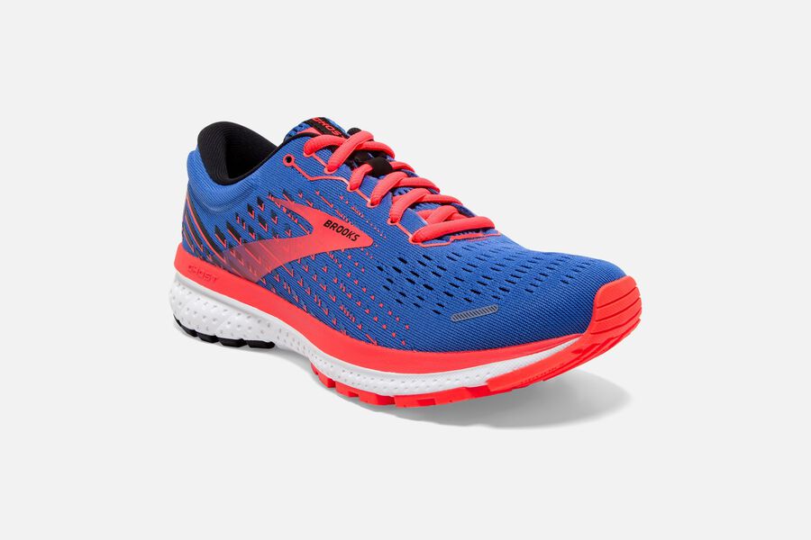 Ghost 13 Road Brooks Running Shoes NZ Womens - Blue/Orange - ZPIUTG-578